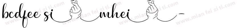 bcdfee simhei字体转换